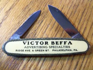 Vintage Advertising Celluloid Pocket Knife Advertising Specialties Phil,  Pa