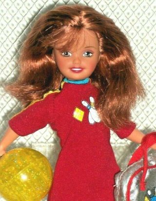 Vintage 1998 Mattel Bowling Party Whitney Barbie Doll Stacie Dress Ball