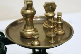 Vintage Bottle Green LIBRASCO Kitchen Scales inc Brass Pans & Bell Weights - 226 3