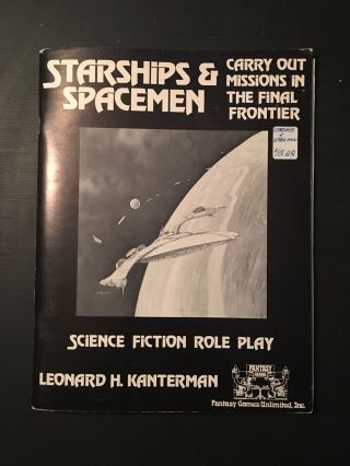 Vintage 1978 Starships & Spacemen Complete 1st Ed Fantasy Games Unlimited Rpg