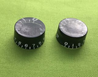 Vintage Late 1970s Early 1980s Gibson Knob Les Paul Sg Black Barrel Pair