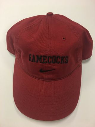 Vintage Nike Gamecocks Cap/hat Adult Osfa Slide Buckle Adjustment Garnet W/black