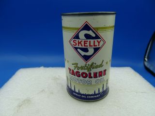 Vintage Advertising Mini Skelly Tagolene Motor Oil Tin Can Coin Bank