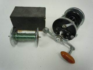 Vintage Penn Surfmaster No.  200 Fishing Reel With Extra Spool Smooth Action