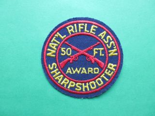 National Rifle Association Nra Sharpshooter 50 Feet Award Patch