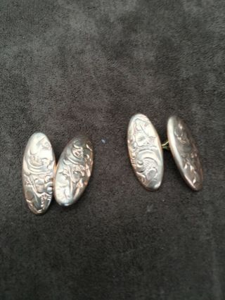 Vintage Cufflinks - Two Pairs One Sterling Silver and the other Gold plated. 2