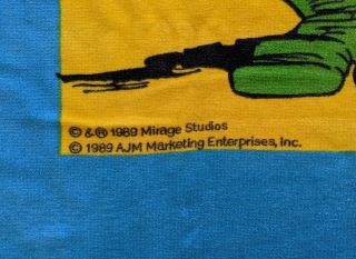 Rare VTG 1989 TMNT Teenage Mutant Ninja Turtles Collectible Beach/Bath Towel 3