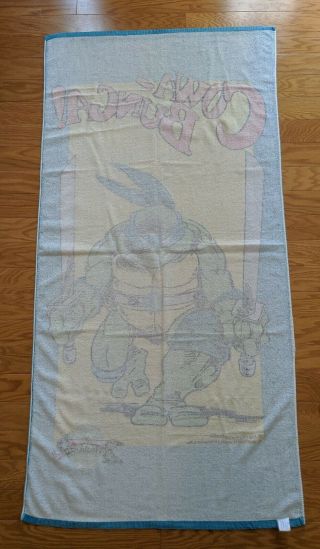 Rare VTG 1989 TMNT Teenage Mutant Ninja Turtles Collectible Beach/Bath Towel 5