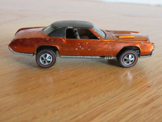 Vintage 1968 Mattel Hot Wheels Eldorado Diecast Toy Car Orange 2