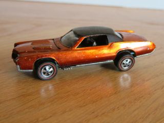 Vintage 1968 Mattel Hot Wheels Eldorado Diecast Toy Car Orange 3