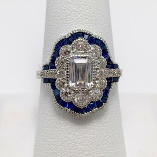 Vintage Design Cz Sterling Silver Ring (4231)