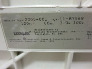 Vintage IBM PS/1 Lexmark 2205 - 001 Parallel Dot Matrix Printer (Power) 4