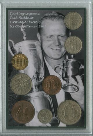Jack Nicklaus Vintage Golf Us Open Championship Winner Retro Coin Gift Set 1962
