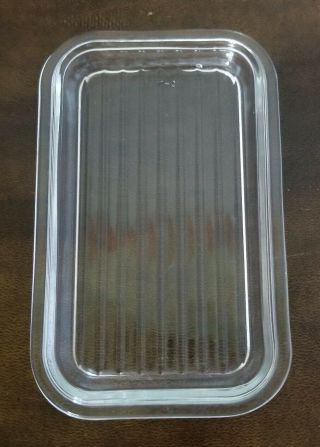 Vintage Pyrex 501c 10 Clear Glass Ribbed Tops 6 1/4 " X 3 3/4 "