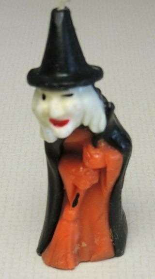 Vintage Halloween Witch Candle 5 1/4 " Tall