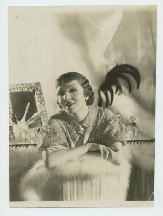 Claudette Colbert Photo 1935 Publicity Portrait Vintage