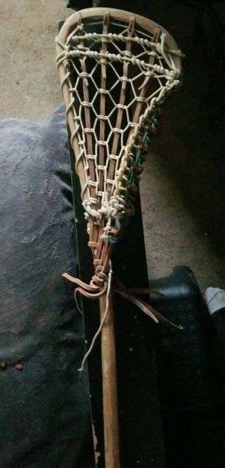 Vintage Stx Wooden Lacrosse Stick - Made In England