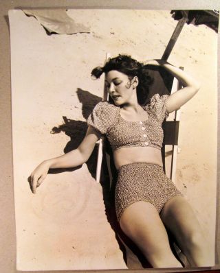 Dana Dale Vintage Pin Up Bathing Suit Warner Bros Welbourne Photograph