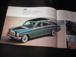 Orig Vintage Car Sales Brochure 1970 Mercedes Benz 220,  220 D,  250,  250 Coupe 2