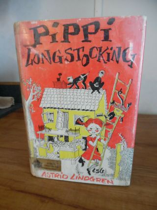 1950 Pippi Longstocking Vintage Hc W/dj Book