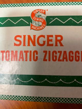 Vintage 1955 Singer Sewing Machine Zigzagger American Collectible Usa Gorgeous