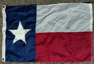 Vintage Annin Texas State Flag Nyl - Glo 100 Nylon Bunting - 23.  5 X 37