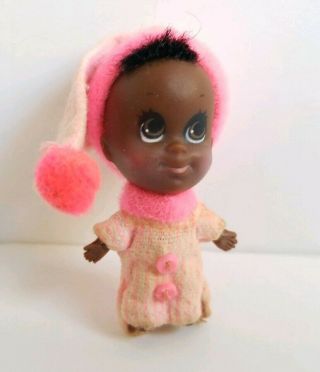 Mattel 1969 Liddle Kiddle 3819 Baby Rockaway Vintage Black Doll Rare