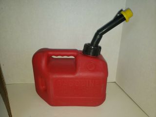 Vintage Blitz 1 Gallon 4oz.  Gas Can With Self - Venting Spout And Cap