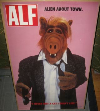 Vintage Alf Fan Club Poster Jerry Stahl 23 " X 35 " Alien About Town 80 