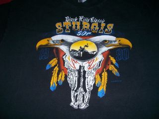 Vintage Sturgis 50th Black Hills Motor Classic 1990 Xl Black T - Shirt