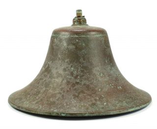 Vintage 8 " Bronze Or Brass Nautical Sail Boat Fog / Warning Bell - Perko Brand?