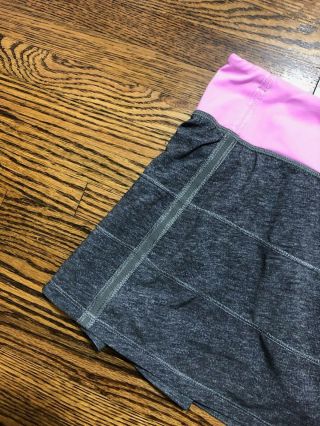 Lululemon Pace Rival Skirt II in H Grey/Vintage Pink Size 8REG 2