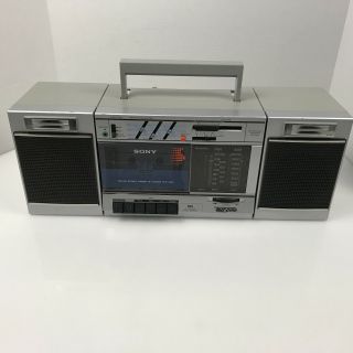 Vintage Sony Cfs - 3000 " Transound " Fm/am Stereo Cassette Corder Boombox 3.  D2