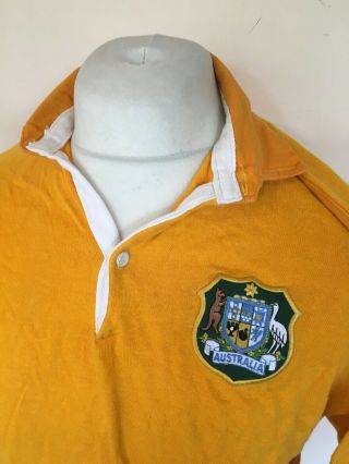 Vintage Rare Nutalls Australia Rugby Union Wallabies Jersey Shirt Large Mens 2