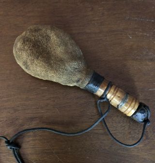 Vintage Handmade Black Powder Muzzle Loading Leather Round Ball Bag Pouch Full