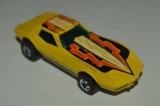 1975 Vintage Hot Wheels Corvette Stingray Hong Kong Yellow Color Very Good
