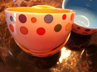 Vintage Avon Dot Bowls Complete Set Of 4, .  Polka Dots