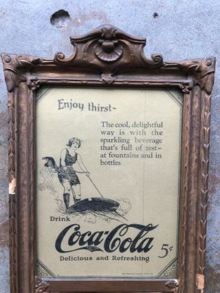 1930 ' s vintage coca cola mirror sign 2
