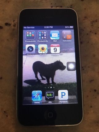 Vintage Iphone 3g At&t Black 8gb Fully Functional Cell Phone