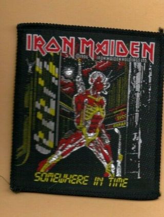 Iron Maiden Somewhere In Time Vintage 1980s Sew On Patch