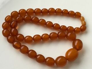 VINTAGE Beads Necklace Butterscotch Egg Yolk Baltic Amber 33.  11 gr 5