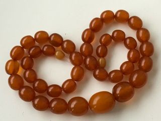 VINTAGE Beads Necklace Butterscotch Egg Yolk Baltic Amber 33.  11 gr 6