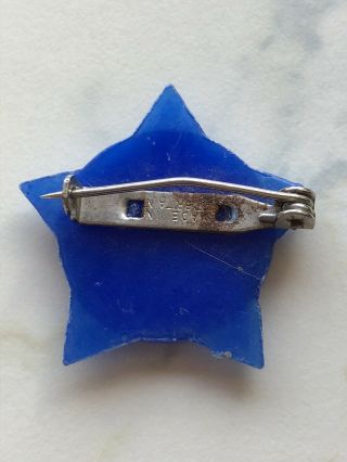 Vintage Birmingham City Blue Star Plastic Pin Badge - Trevor Hockey 4