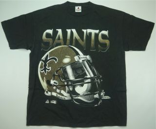 Rare Vtg Riddell Orleans Saints Helmet 1994 Single Stitch T Shirt 90s Sz 2xl