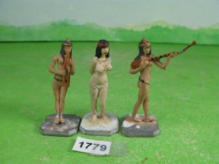 Vintage Sanderson Metal Figures X3 Ancient Greeks / Romans Toy Models 1779