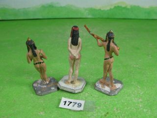 vintage sanderson metal figures x3 ancient greeks / romans toy models 1779 2
