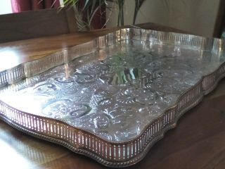 A Large Vintage Silver Plated Tray - Silver Plated On Copper - Sheffield Made