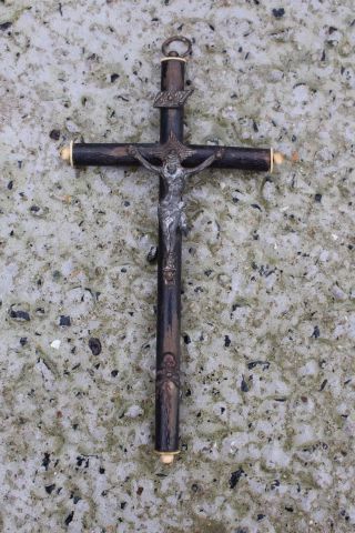 Vintage Wooden Wall Crucifix Cross Jesus Christ 411
