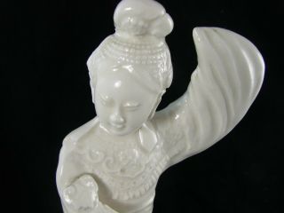 Vintage Chinese Dehua Blanc de Chine Porcelain Figurine of Fairy Girl 10 