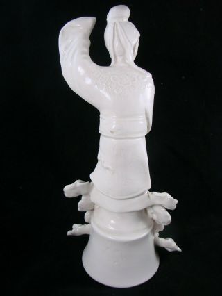 Vintage Chinese Dehua Blanc de Chine Porcelain Figurine of Fairy Girl 10 